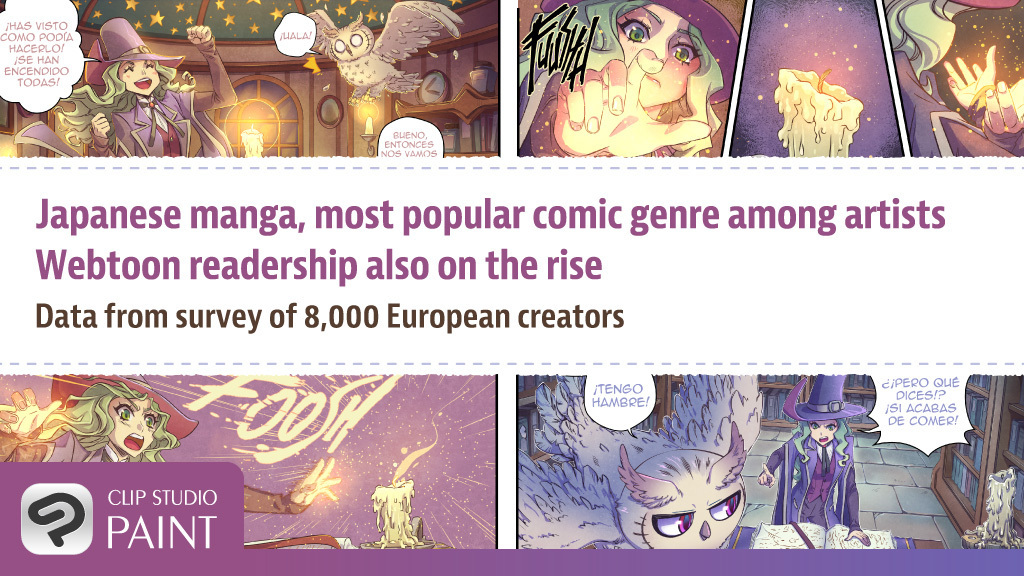 Japanese manga, most popular comic genre among artists, webtoon readership also on the rise　Data from survey of 8,000 European creators