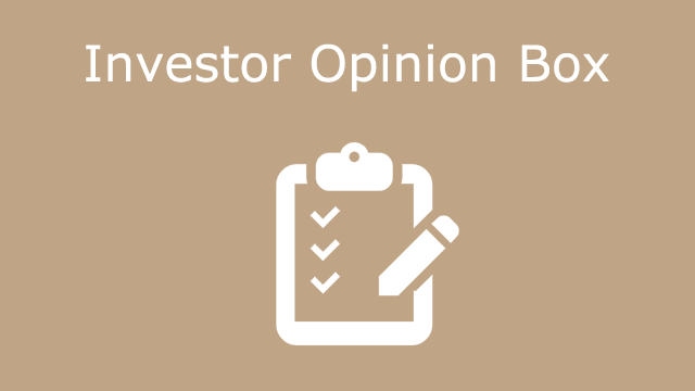 The Investor Opinion Box page is now live