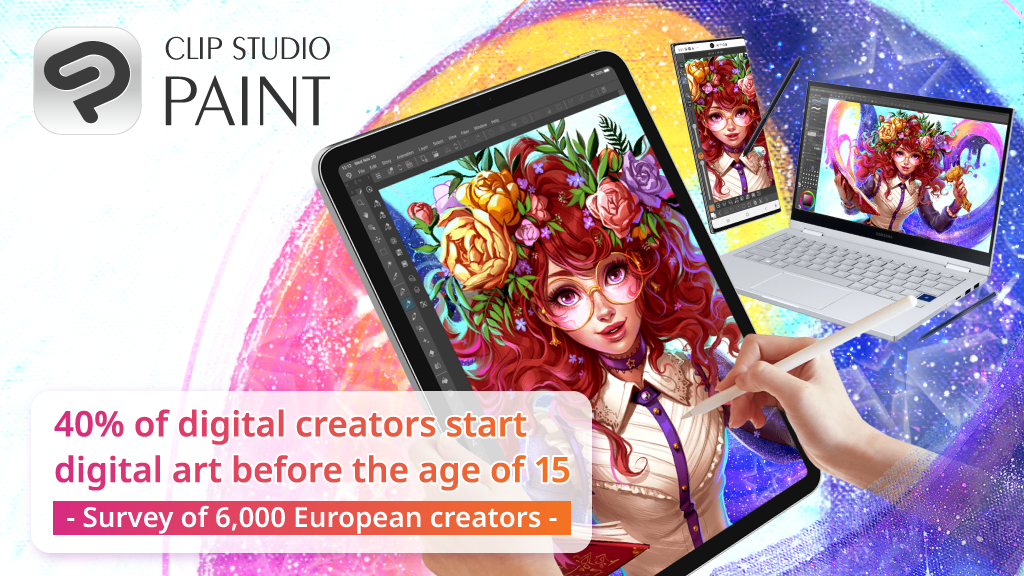 40% of digital creators start digital art at the age of 15 or younger　Survey of 6,000 European creators