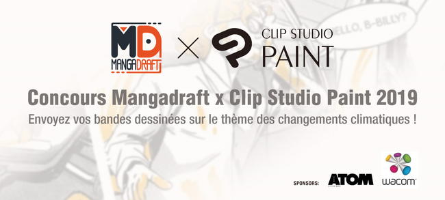 Organisation d’un concours de bande dessinée sur le thème du changement climatique Concours Mangadraft x Clip Studio Paint 2019