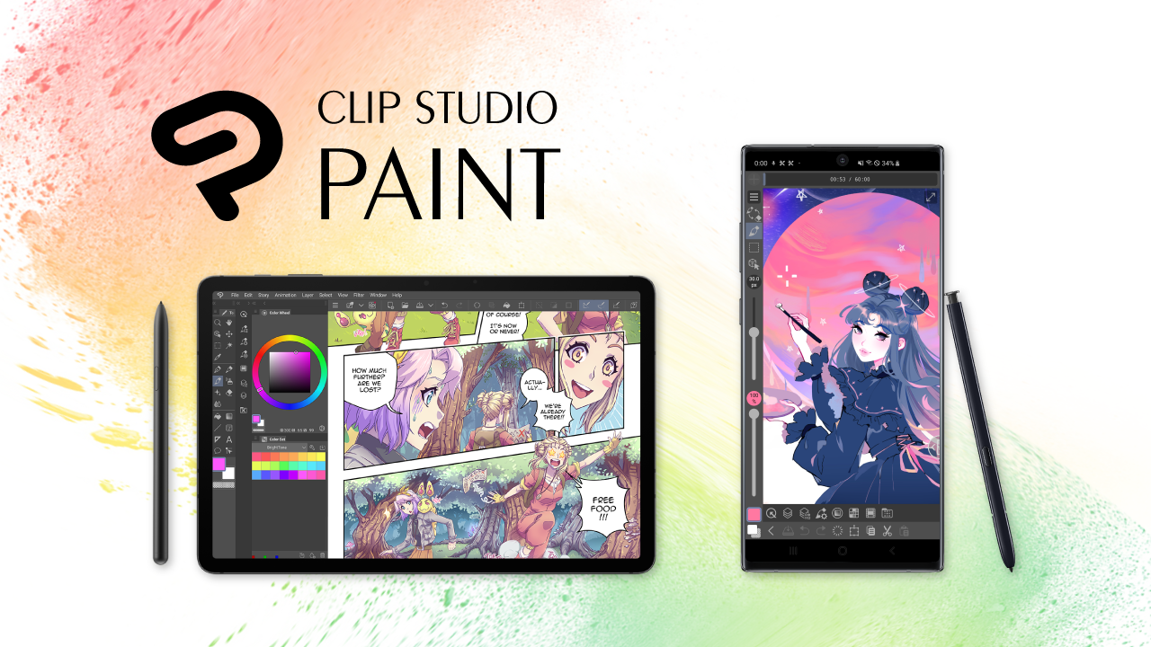 Release of Clip Studio Paint for Galaxy, the artist&#039;s app for drawing and painting　Available from August 21 in the Galaxy Store worldwide　Free of charge for the first six months