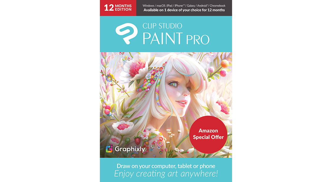 Clip Studio Paint PRO Single-device 12-month Pass Card to be sold exclusively on Amazon.com