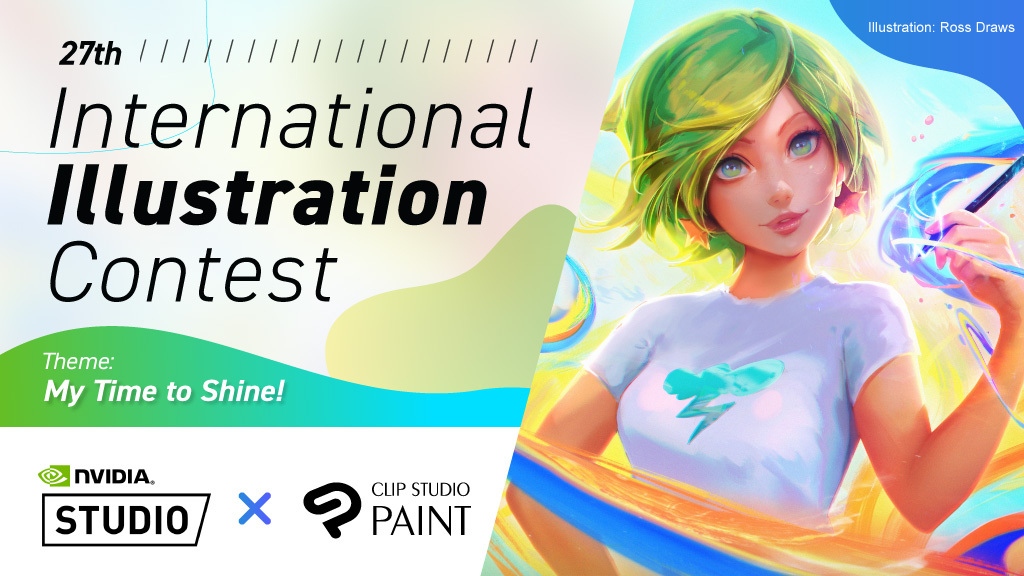 Clip Studio Paint x NVIDIA Studio to hold an international illustration contest with the theme: My Time to Shine!